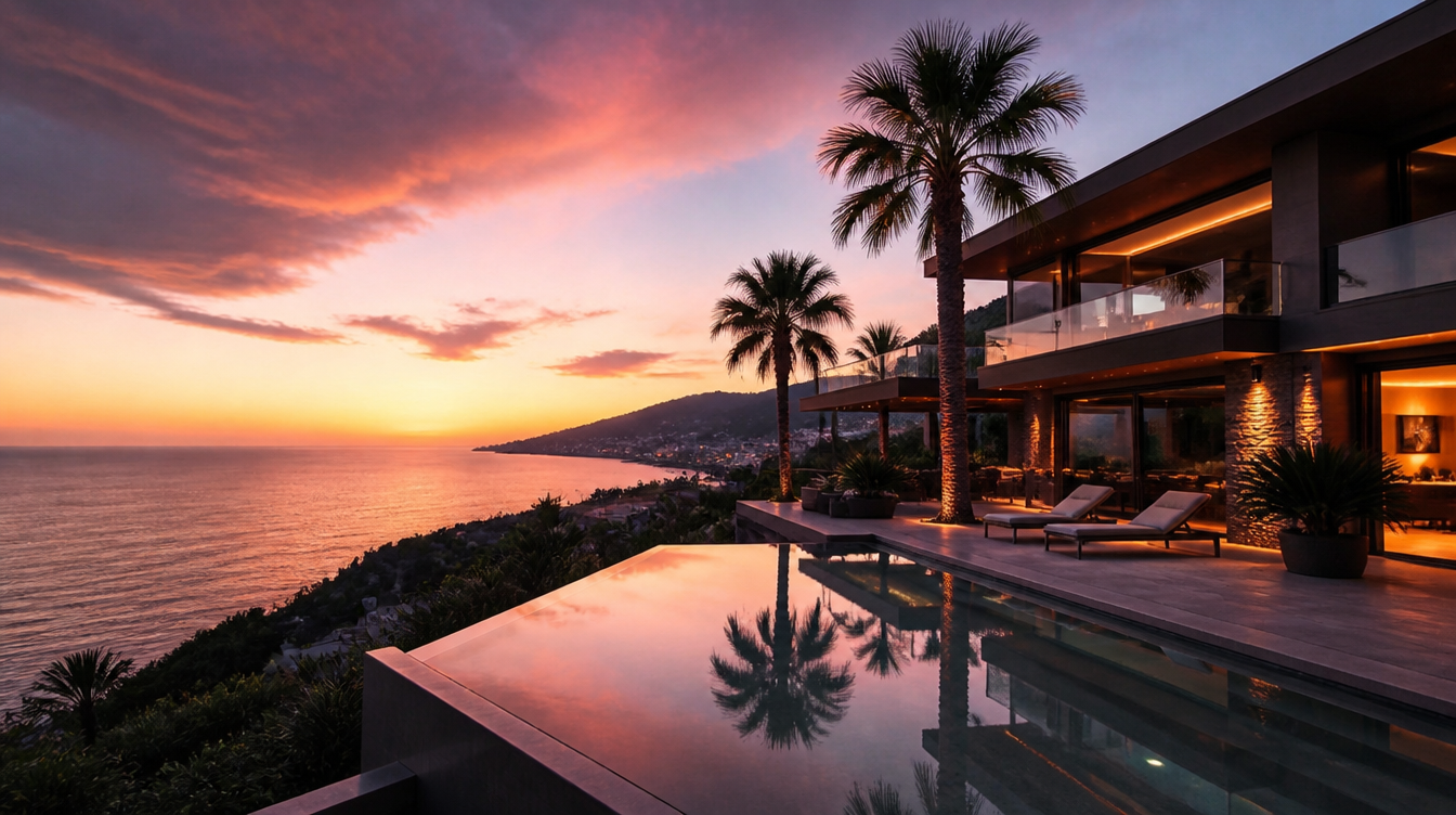 Tramonto sul mare ligure